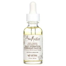 SheaMoisture 100 Virgin Coconut Oil Daily Hydration Overnight Face Oil, 1 oz