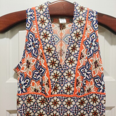 Wisp Summer Floral Dress Jersey Fit & Flare Size 0 Sleeveless V-Neck Ryenne  NEW | eBay