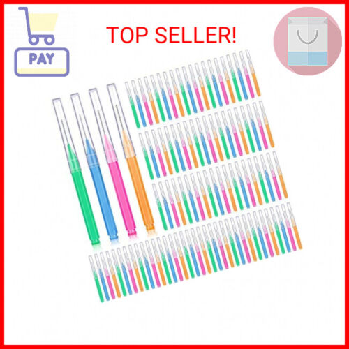 Patelai 100 Pieces Braces Brush for Cleaner Interdental Brush Toothpick Dental T