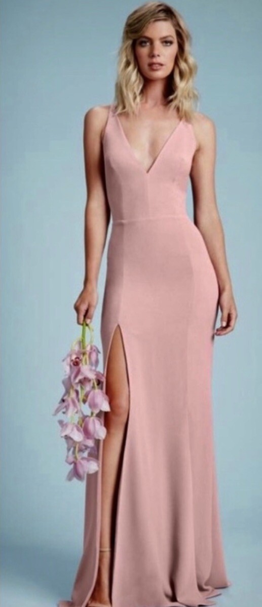 Dress The Population Iris Slit Gown in Mauve. Size Medium. NWT. Retail- $300