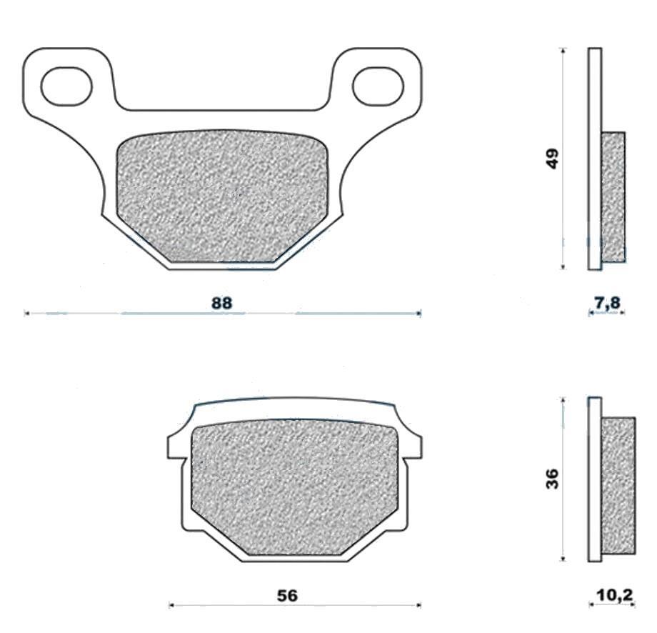 Plaquettes de frein avant arriere Galfer g1054, qualité premium moto Rieju RS3
