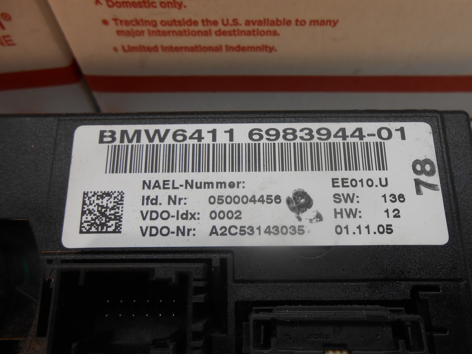 06 BMW 330 climate control unit 64116983944 6983944 IC 51795 