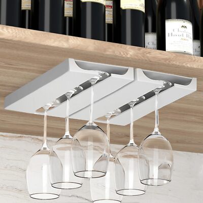 Pack Wine Glass Holder Under Shelf Cabinet Wine Glass Rack for