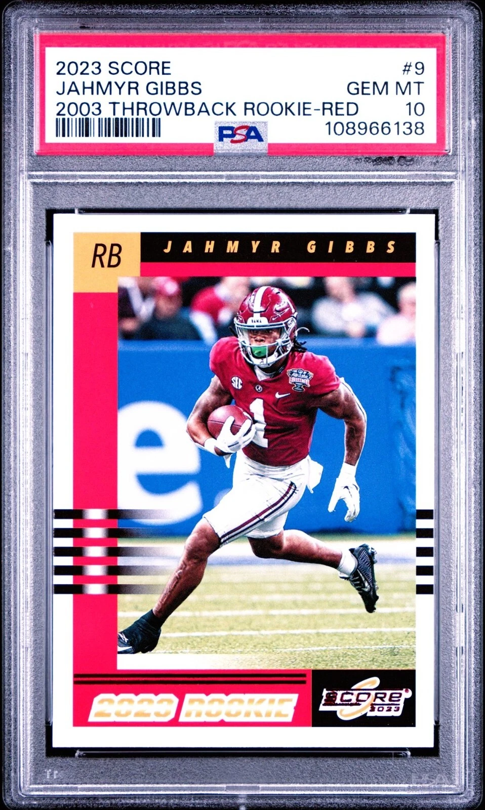 Jahmyr Gibbs Panini Score 2003 Throwback Rookie #9 Red