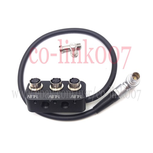 FHG.0B 2-pin male to 3-port Hirose 4-pin female for camera power splitter 10cm+ - Picture 2 of 7