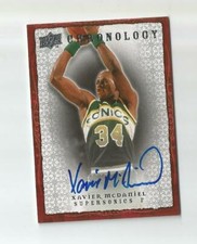 A420 XAVIER MCDANIEL AUTO 2007-08 CHRONOLOGY #100 SONICS RARE SP AUTOGRAPH 