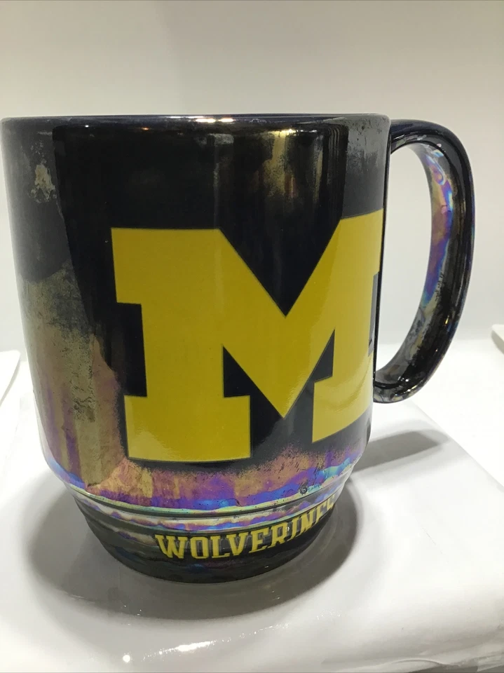 TAZA DE CAFÉ MICHIGAN WOLVERINS. TAZA DE CAFÉ UNIVERSIDAD MICHIGAN. Taza UM LOGO.B204 Foto 4 de 4
