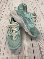 Nike Huarache Run Print GS 704946-401 Copa White Blue Lagoon Frozen Size 7Y 