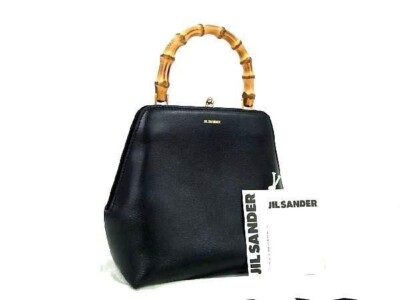 ハンドバッグ JIL SANDER BLACK LEATHER GOJI HANDBAG s-l400.jpg