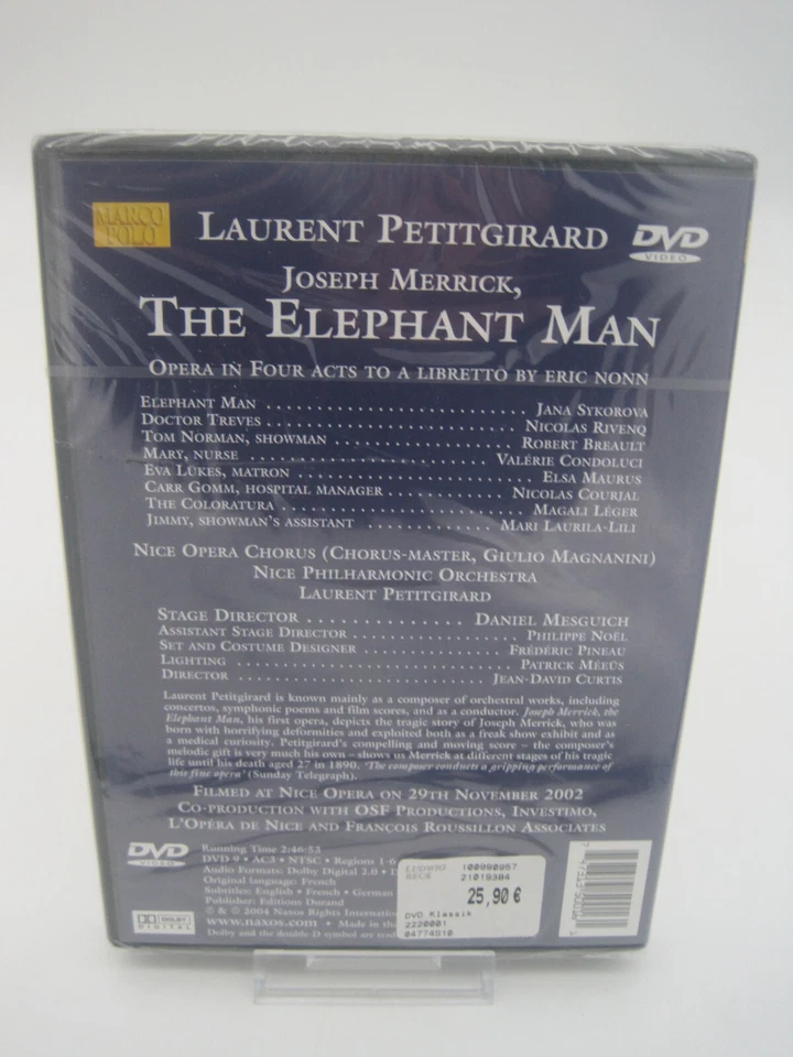DVD - Laurent Petitgirard - Joseph Merrick - The Elephant Man - NEU & OVP - Bild 2 von 3