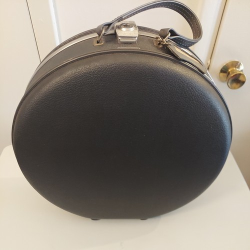 Vtg 16" American Tourister TriTaper Round Hat Box Case Luggage