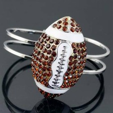 NEW Silver Sports Football Shape Bracelet