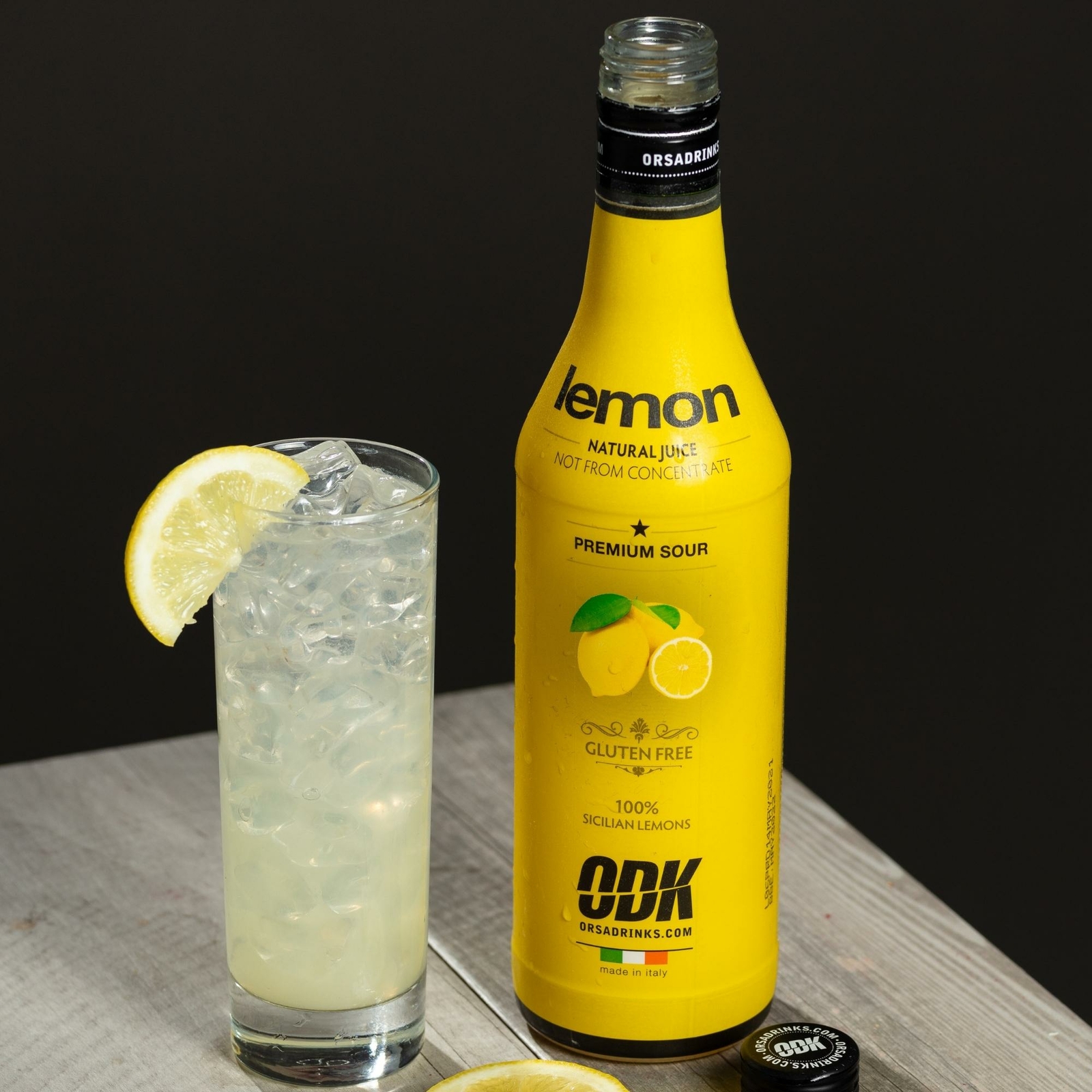 ODK 100% Sicilian Lemon Juice 750ml - Single - Lemon Juice for Cocktails
