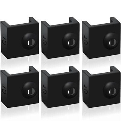 3D Printer Hotend Silicone Sock, 6 PCS Heater Block Silicone Cover for 