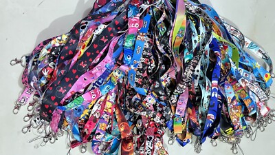 lot cartoon mickey Stitch mix Straps Lanyard ID Badge Holders Neck Key chain