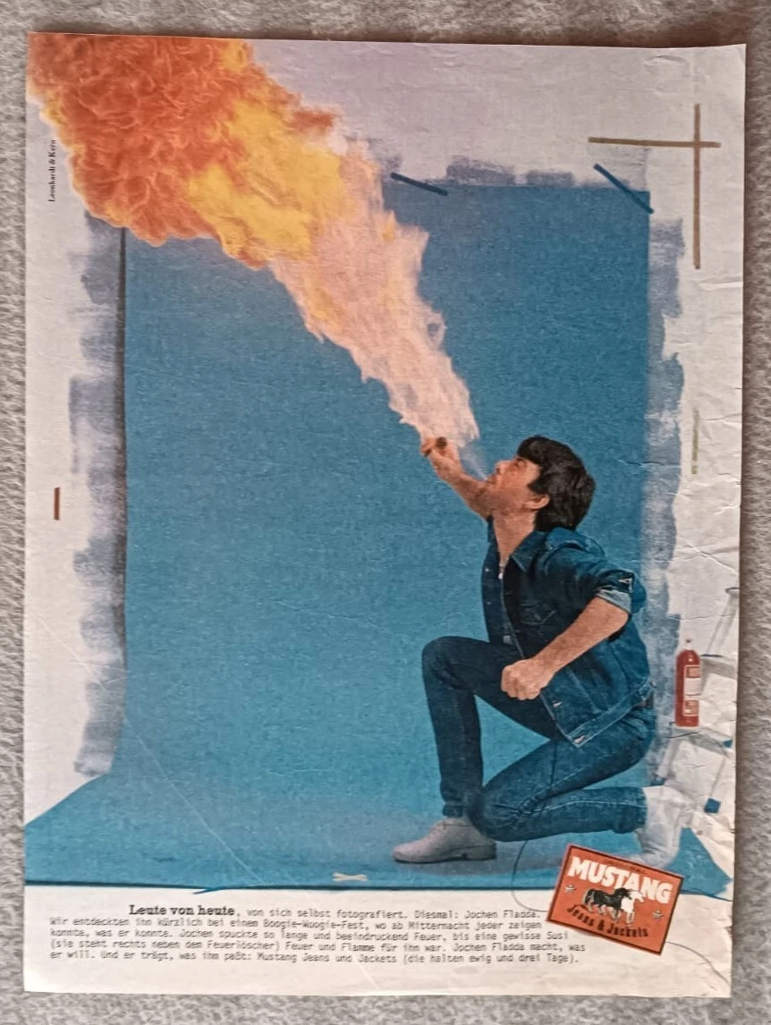 MUSTANG Jeans Original 70ziger Jahre Werbung Zeitschrift "Leute von heute"SELTEN