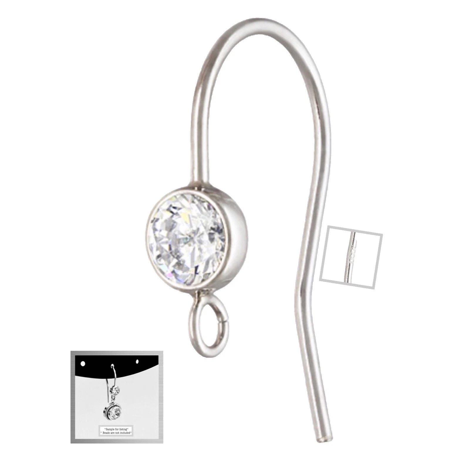 Pendiente de Plata Blanco Hallazgos