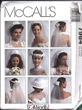 7984 UNCUT McCalls Sewing Pattern 8 Bridal Veils Wedding Headpieces OOP SEW FF
