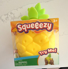 Squeezy Pineapple Tactile Squishy Squeeze Toy, Yellow/Green, Ages 4-7