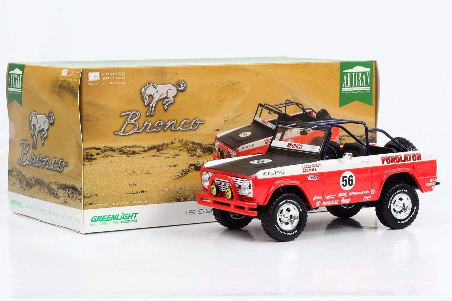 Ford Baja Bronco 1969 No.56 Purolator Tribute Edition 1:18 Greenlight 19104