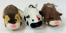 Lot of 3 Zhu Zhu Pets Interactive Hamsters Jilly Patches Chunk Talking Moving