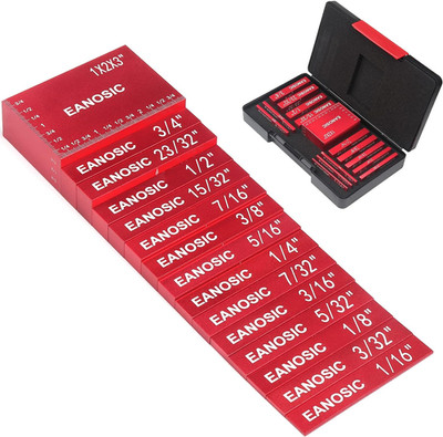 Setup Blocks Height Gauge Set, 15Pcs Precision Aluminum Setup Bars for Router an