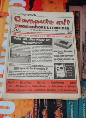 Compute mit Commodore & Schneider VC 64, VC 20, C16 CPC 464 5/86 1986 .264