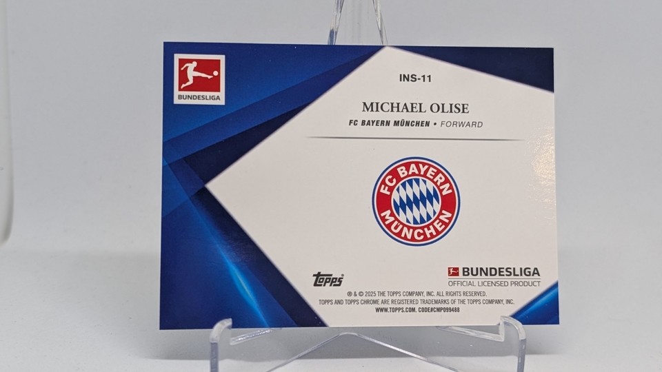 Carte Michael Olise - Topps Chrome Bundesliga 24/25 Bayern Munich - Case Hit Hobby Masters