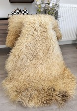 100 Natural Gotland Sheepskin Rug,sheepskin Pelt,Natural Color,beige,camel