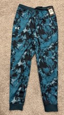 Under Armour Boys Youth Blue Camouflage Jogger Pants Loose Fit NWT