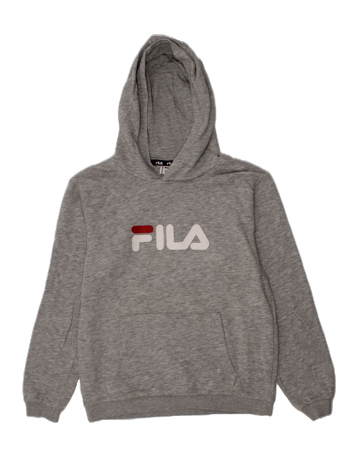 FILA Maglione con Cappuccio Grafico Ragazzo 11 12 Anni Grigio Cotone DN20