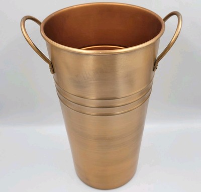 Smith & Hawken Planter Copper finish Metal Container Farm Umbrella Stand Vessel