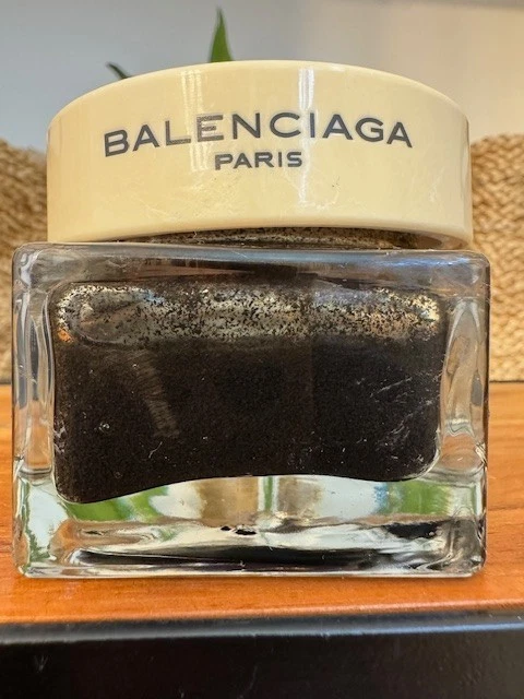 Balenciaga Paris exfoliante corporal negro frasco de 5 FL oz - hecho en Mónaco ABIERTO Foto 3 de 4