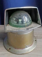 Vintage Airguide boat compass with cowl / hood