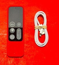 Genuine Apple TV Siri 4th Gen HD 4K Remote Control A1962 Cracked in Silicon Case