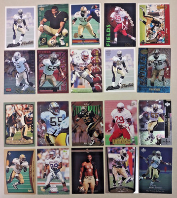 20 Card Lot of Different MARK FIELDS w/ROOKIES! NFL Saints Must for Collector!!