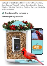 Birdfy Smart Bird Feeder with AI Camera, Auto Capture Videos  Motion Detection,