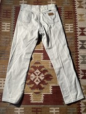 Vintage Wrangler Cowboy Cut Silver Jeans Fits 34x34 Gray 13MWZ Western
