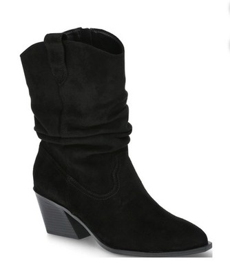 Time and Tru Women's Western Slouch Boots Black Size 7 Women s Shoes Best Gift