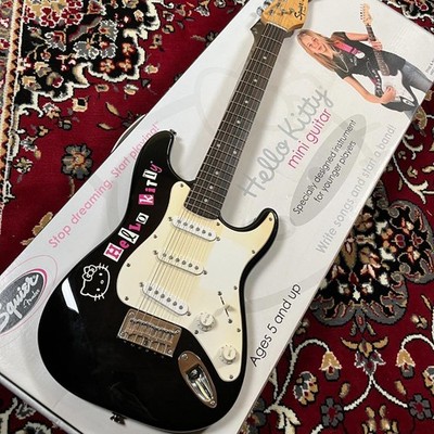 Squier Hello Kitty Mini ST-Style Black Electric Guitar with Box | eBay