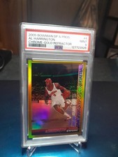 2005 Bowman Chrome Al Harrington Refractor Gold #D 29/50 Hawks PSA 9