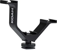 Triple Shoe Bracket Camera Mount, Universal Cold Shoe Mount Bracket for DSLR, Mi
