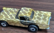 164 1977 Hot Wheels 57 Thunderbird 3 Swirl Gold Metallic Loose Car Damage