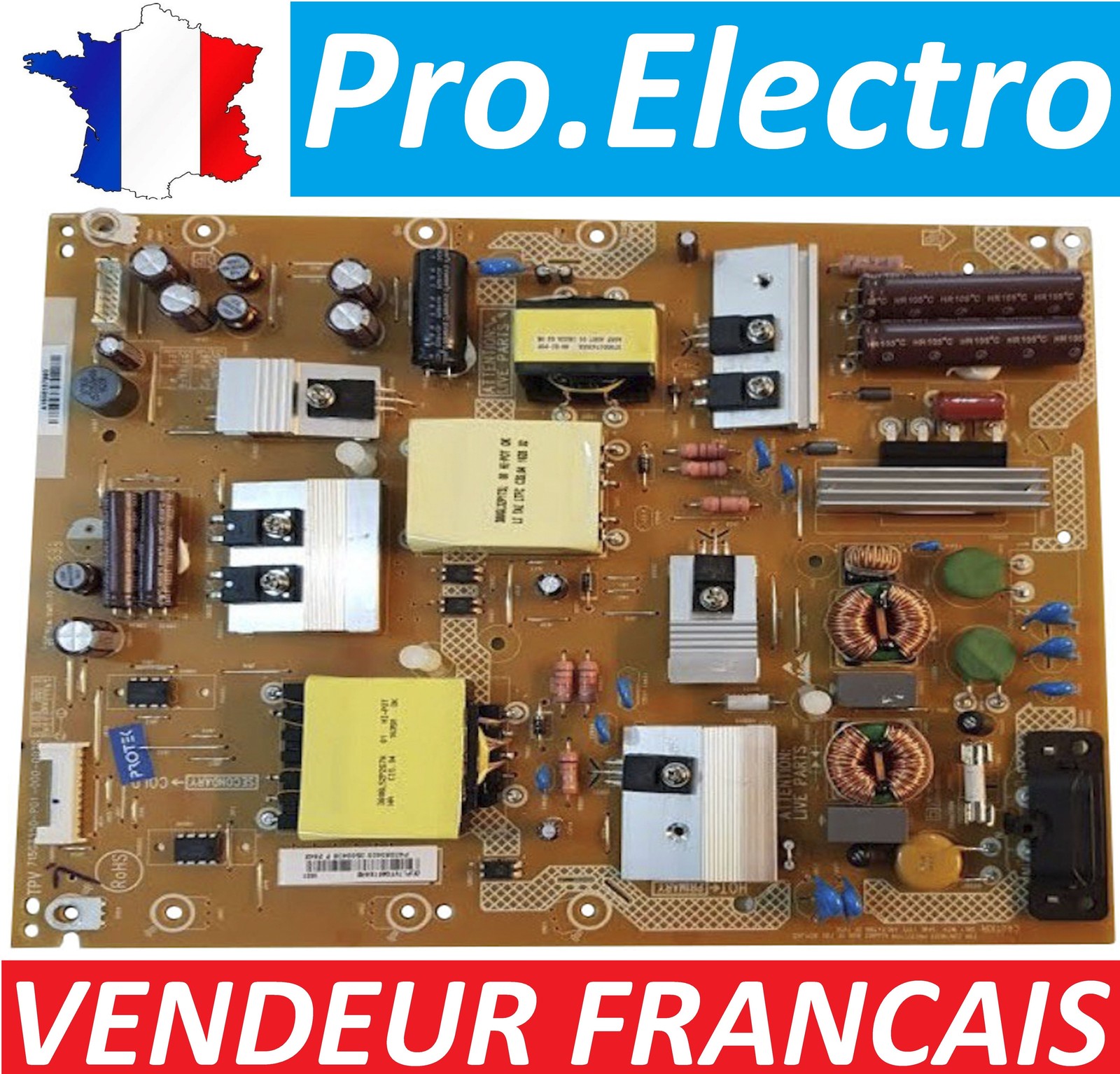 715G7350-P01-000-002S carte alimentation Philips 43PUH6101 pour dépannage TV