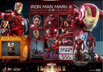Hot Toys 1/6 Mms664d48b Iron Man Mark Iii (2.0) Diecast Special Edition Stock