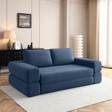 Sofá cama convertible 3 en 1 de 81"" sofá plegable de pana sofá plegable