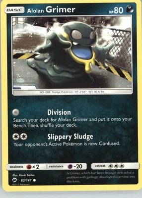 Alolan Grimer 83/147 Common Burning Shadows Pokemon Near Mint