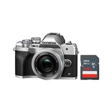 OM System OM-D E-M10 Mark IV Camera with 14-42mm EZ Lens Silver Bundle