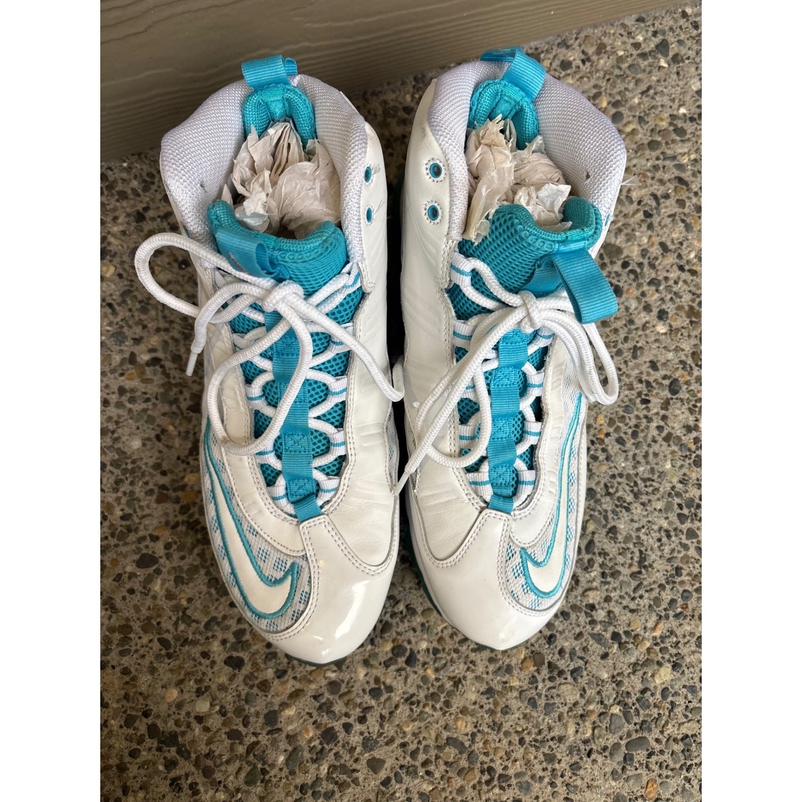 Nike Air Max Jr Chlorine Blue White 2011 Basketball 442478-100 Men's Size 10.5 thumbnail 7