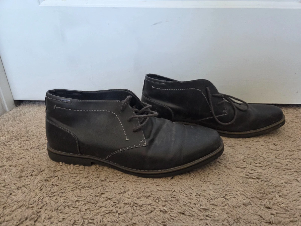 Alfani Men Gregory Chukka Ankle Boots Size US 9.5M Black Pebbled Faux Leather Alfani Mens Black Leather Chukka Ankle Boots | Mercari main image 3